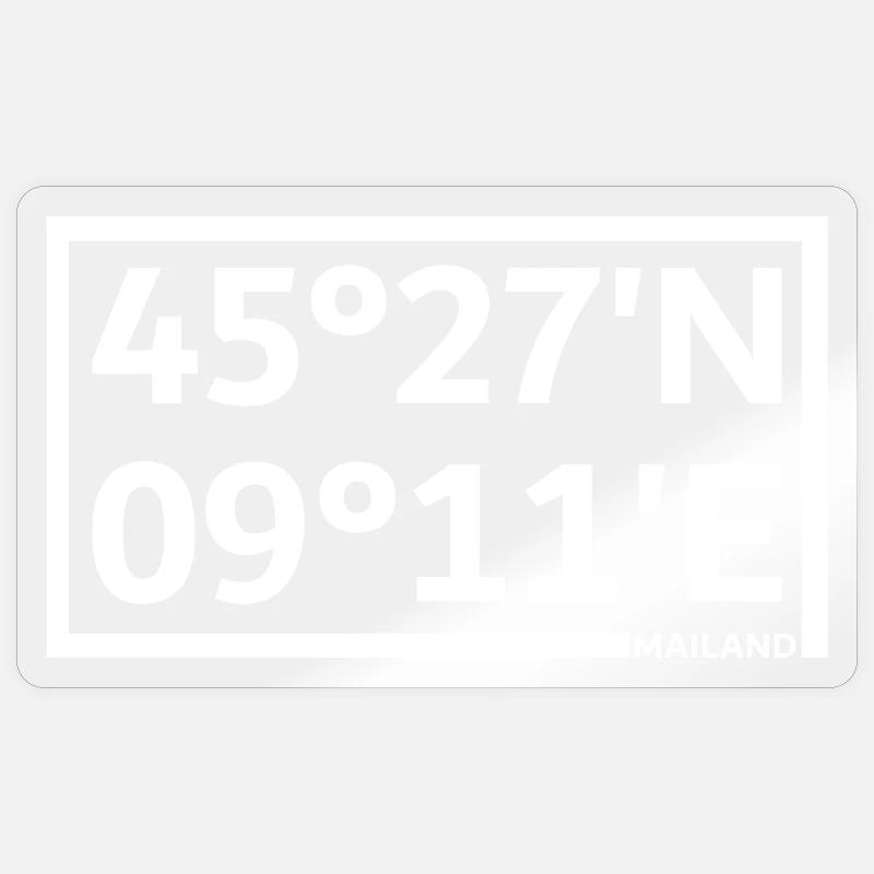 Milan Coordinates Sticker size S (10 x 10 cm)