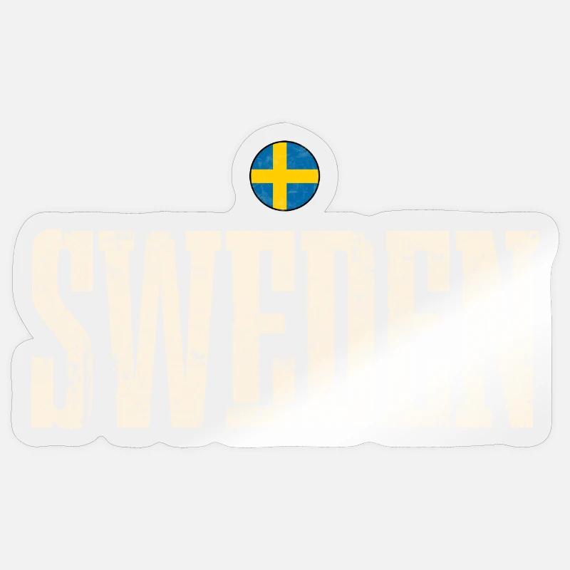 Sweden - Sticker size S (10 x 10 cm) - transparent glossy