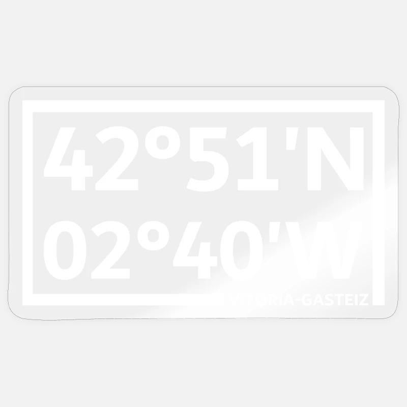 Vitoria-Gasteiz coordinates Sticker size S (10 x 10 cm)