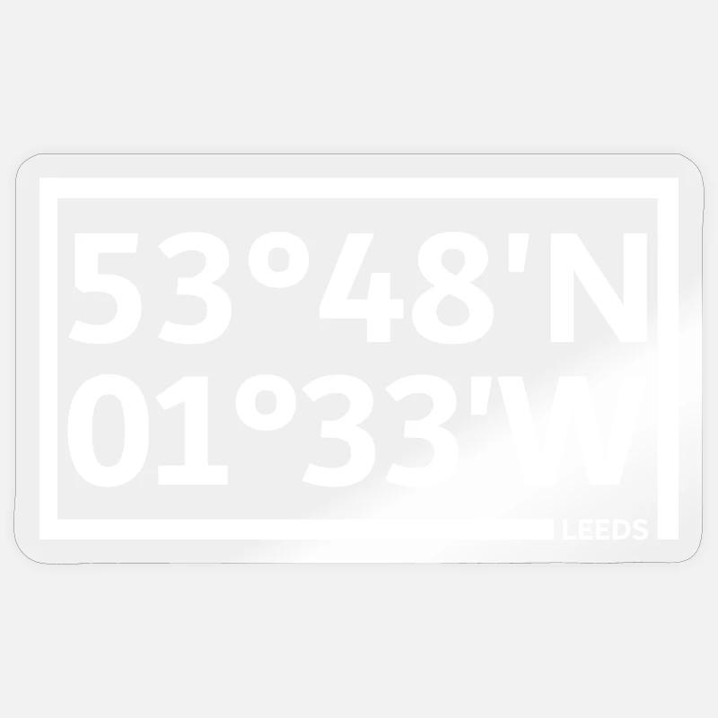 Leeds coordinates Sticker size S (10 x 10 cm)