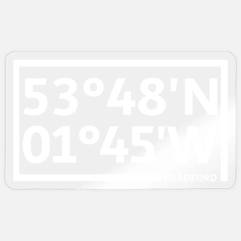 Bradford Coordinates Sticker size S (10 x 10 cm)