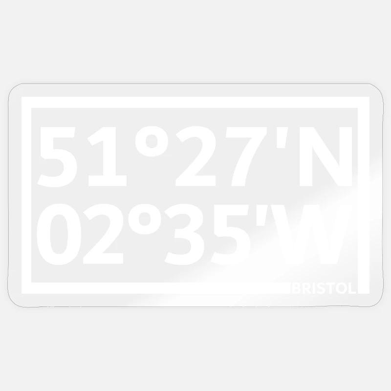 Bristol Coordinates Sticker size S (10 x 10 cm)
