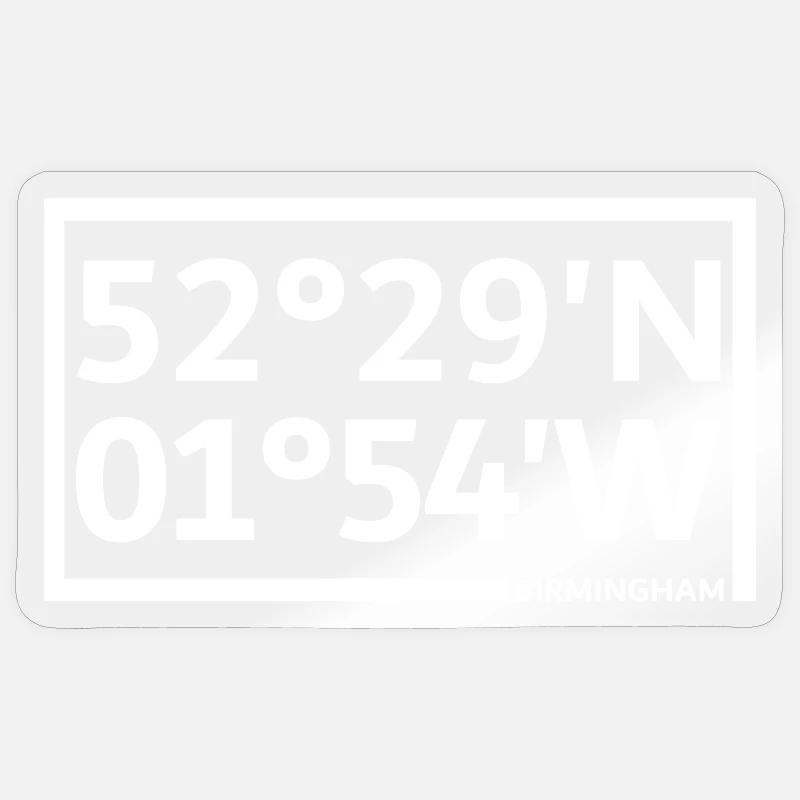 Birmingham Coordinates Sticker size S (10 x 10 cm)