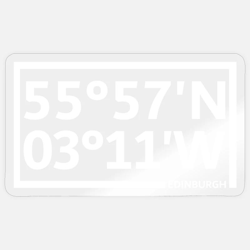 Edinburgh Coordinates Sticker size S (10 x 10 cm)
