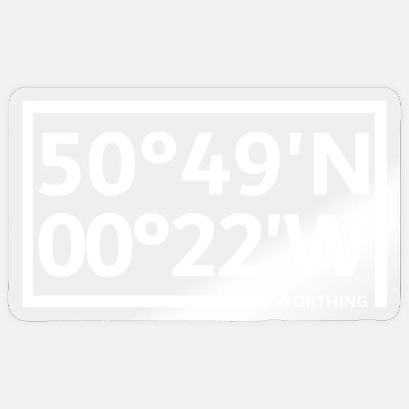 Worthing Coordinates Sticker size S (10 x 10 cm)