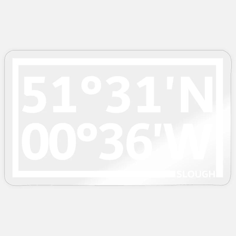 Slough Coordinates Sticker size S (10 x 10 cm)