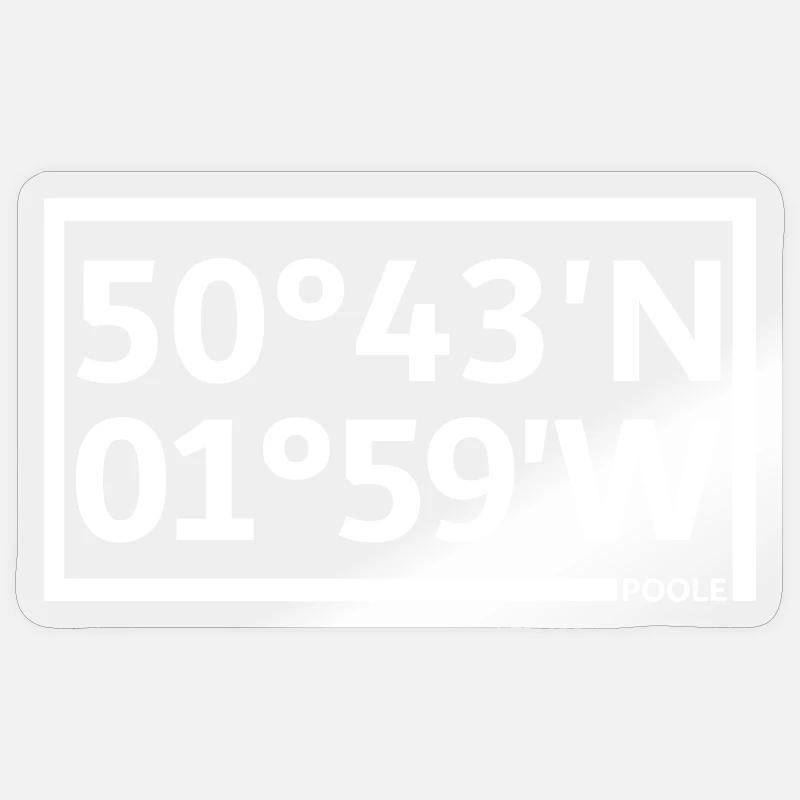 Coordonnées de la piscine Sticker taille S (10 x 10 cm)