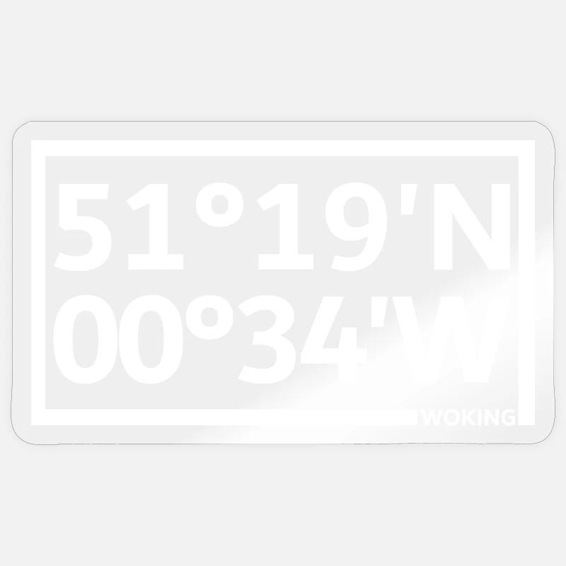 Woking coordinates Sticker size S (10 x 10 cm)