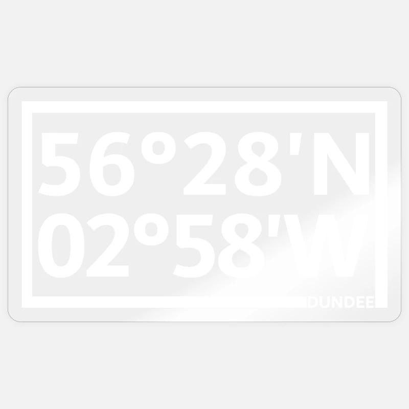 Coordonnées dundee Sticker taille S (10 x 10 cm)