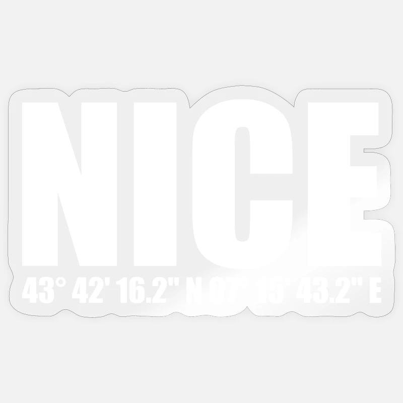 Belles coordonnées - Sticker taille S (10 x 10 cm) - brillant transparent