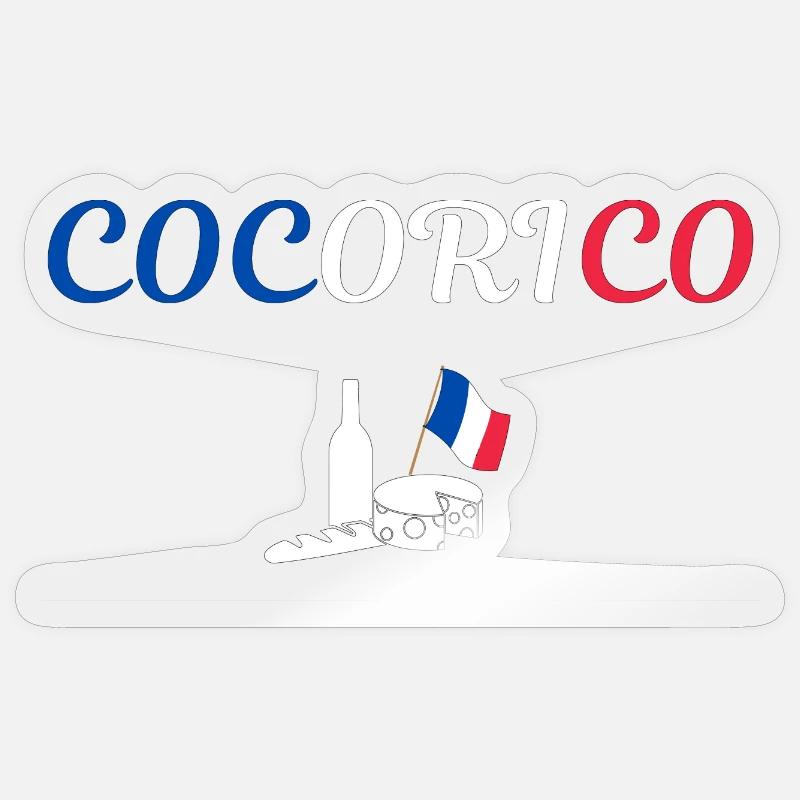 Cocorico - Sticker taille S (10 x 10 cm) - brillant transparent
