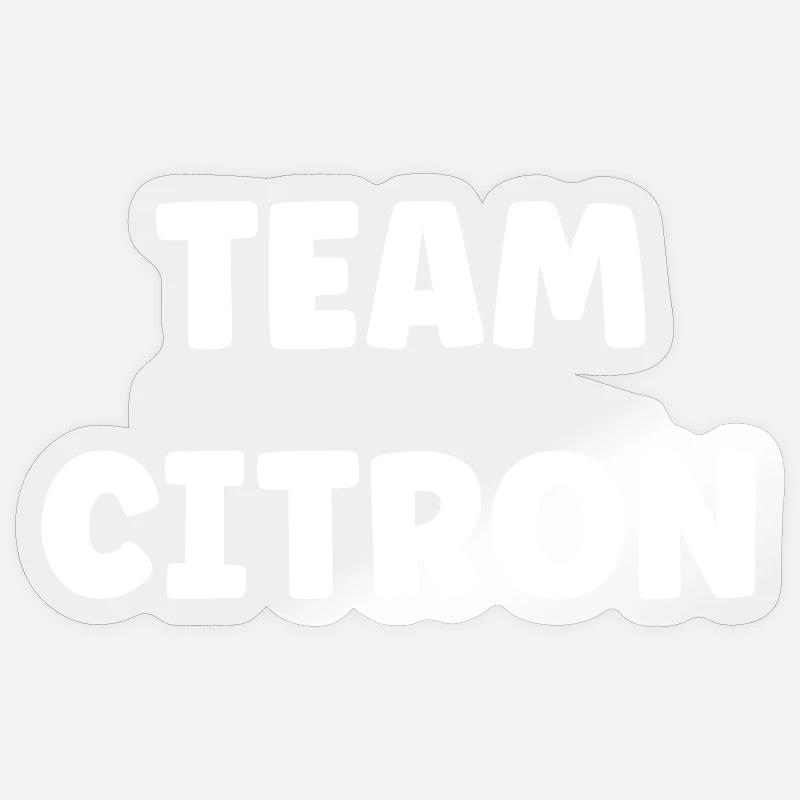 team Citron - Sticker taille S (10 x 10 cm) - brillant transparent