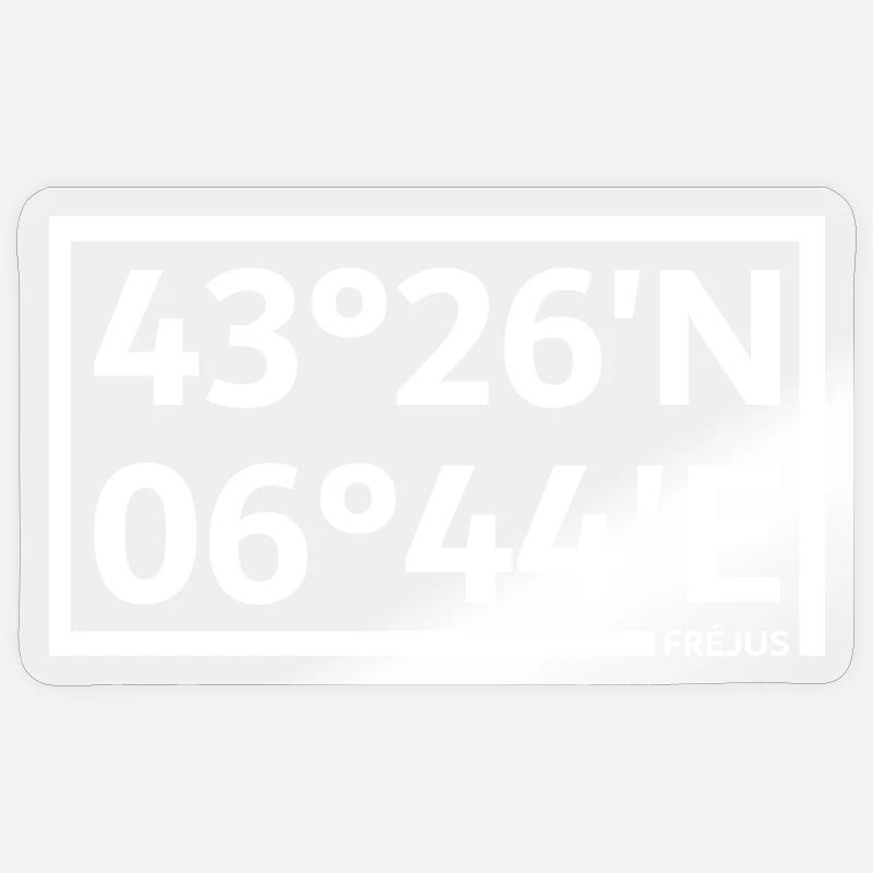 Fréjus coordinates Sticker size S (10 x 10 cm)