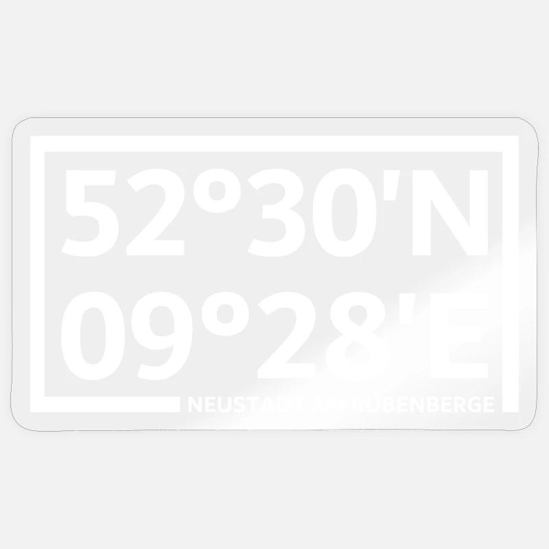 Neustadt am Rübenberge coordinates Sticker size S (10 x 10 cm)