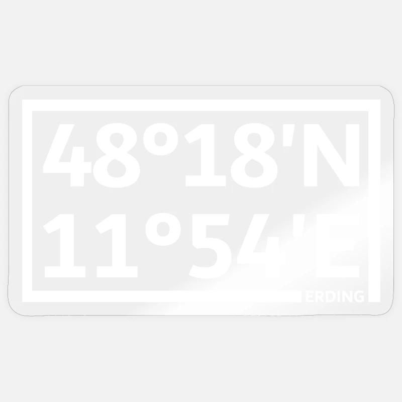 Erding coordinates Sticker size S (10 x 10 cm)