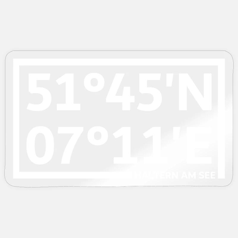 Coordonnées de Haltern am See Sticker taille S (10 x 10 cm)