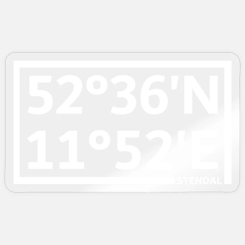 Stendal coordinates Sticker size S (10 x 10 cm)