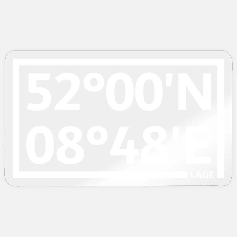 Location coordinates Sticker size S (10 x 10 cm)