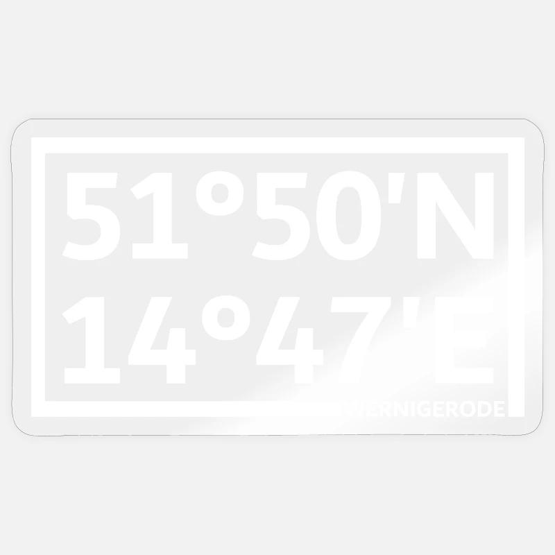 Coordonnées de Wernigerode Sticker taille S (10 x 10 cm)