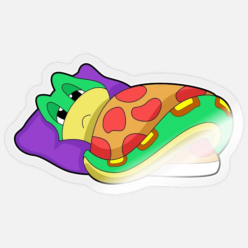 Oreiller de couverture serpent - Sticker taille S (10 x 10 cm) - brillant transparent