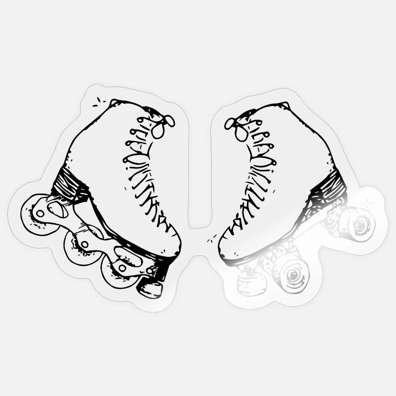 Double skates Sticker taille S (10 x 10 cm)