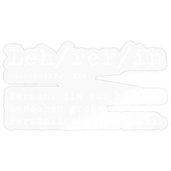 Lehrerin Definition - Sticker Größe S (10 x 10 cm) - Transparent glänzend - Vorne