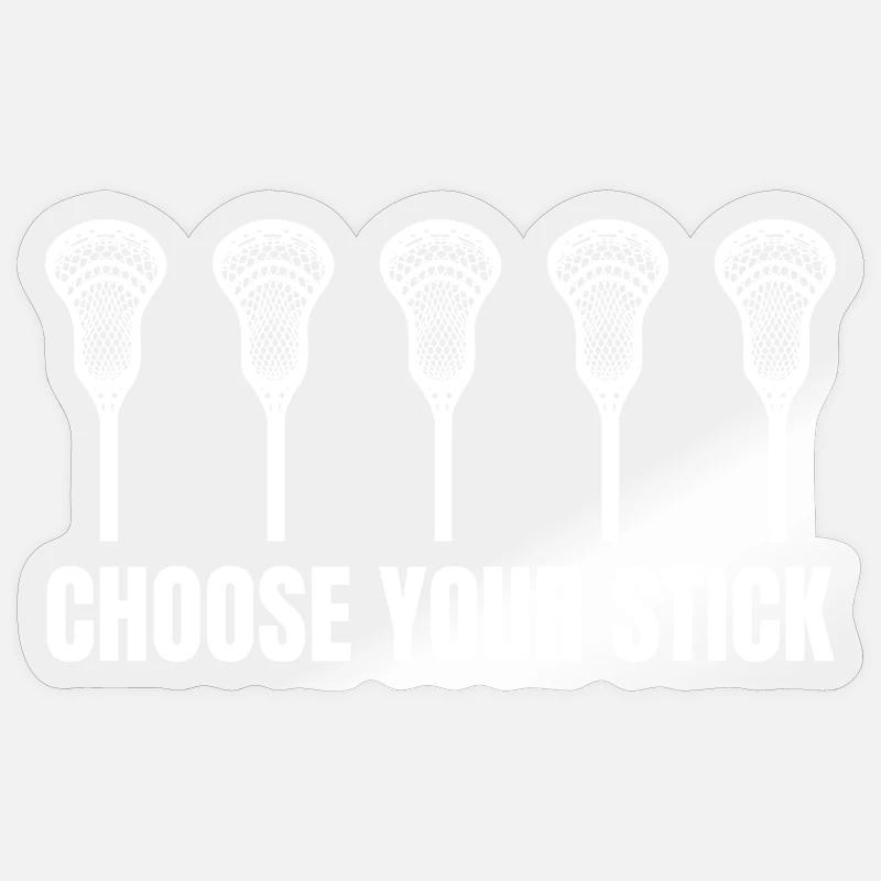 Raquette de crosse - Sticker taille S (10 x 10 cm) - brillant transparent