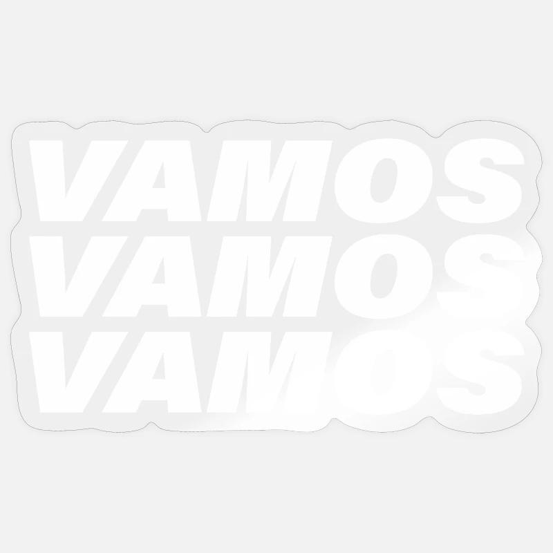 VAMOS - Sticker taille S (10 x 10 cm) - brillant transparent