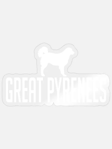 Great Pyrenees Hunderasse Hunde Wilsigns - Sticker Größe S (10 x 10 cm) - Transparent glänzend