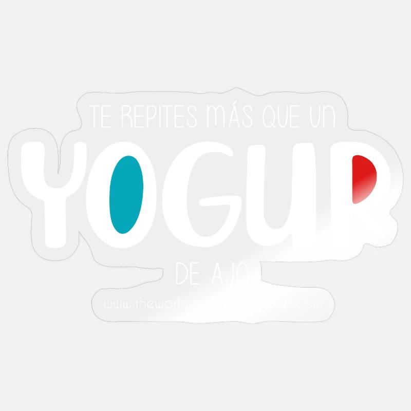 Knoblauchjoghurt (dunkel) - Sticker Größe S (10 x 10 cm) - Transparent glänzend