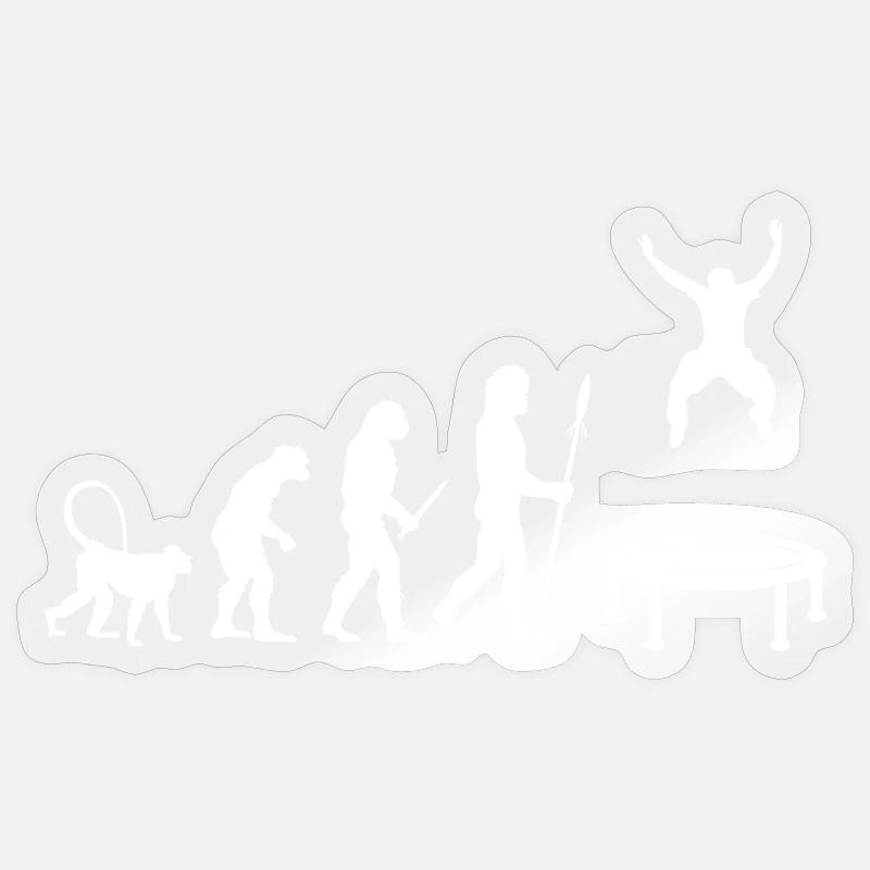 Trampoline Jumper Development - Sticker size S (10 x 10 cm) - transparent glossy