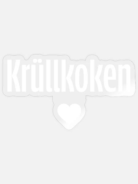Krüllkoken weiß - Sticker Größe S (10 x 10 cm) - Transparent glänzend