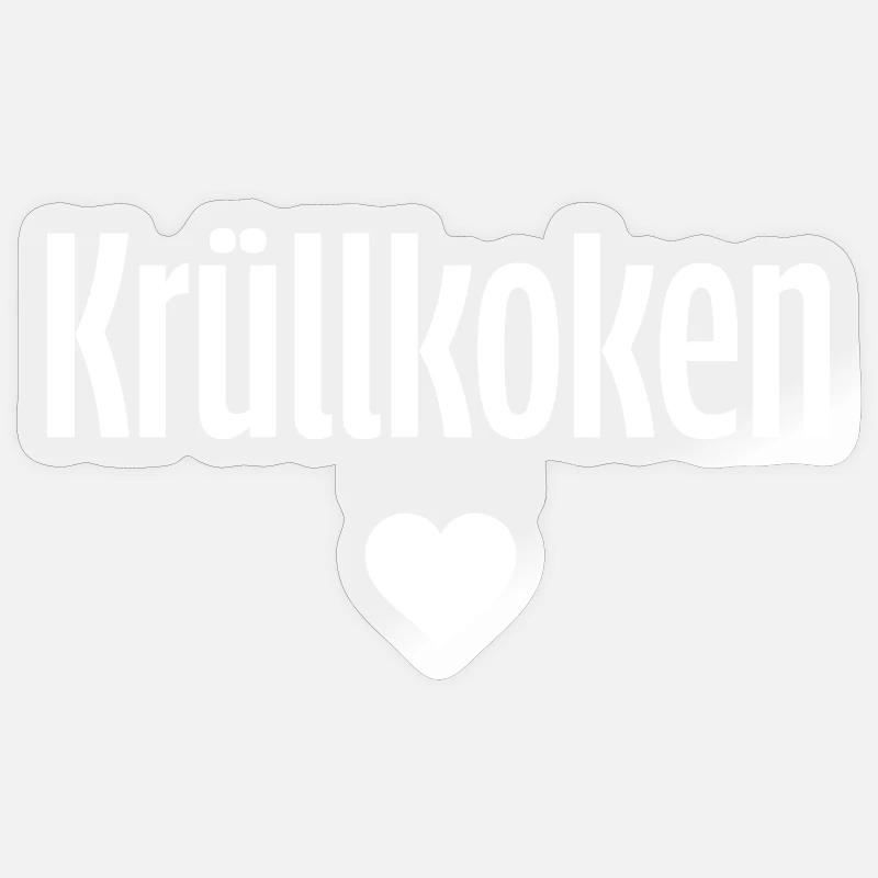 Krüllkoken weiß Sticker Größe S (10 x 10 cm)
