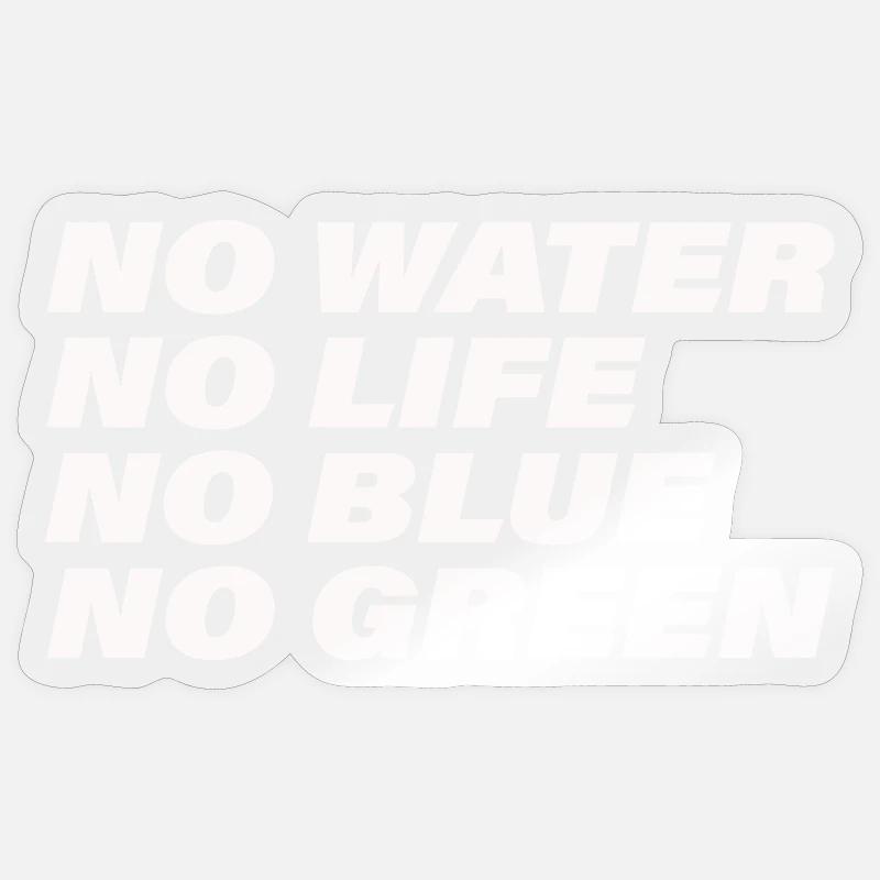 EAU - Sticker taille S (10 x 10 cm) - brillant transparent