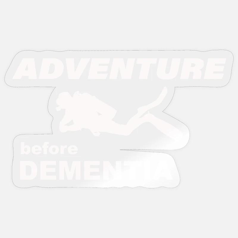 AVENTURE DE PLONGÉE - Sticker taille S (10 x 10 cm) - brillant transparent