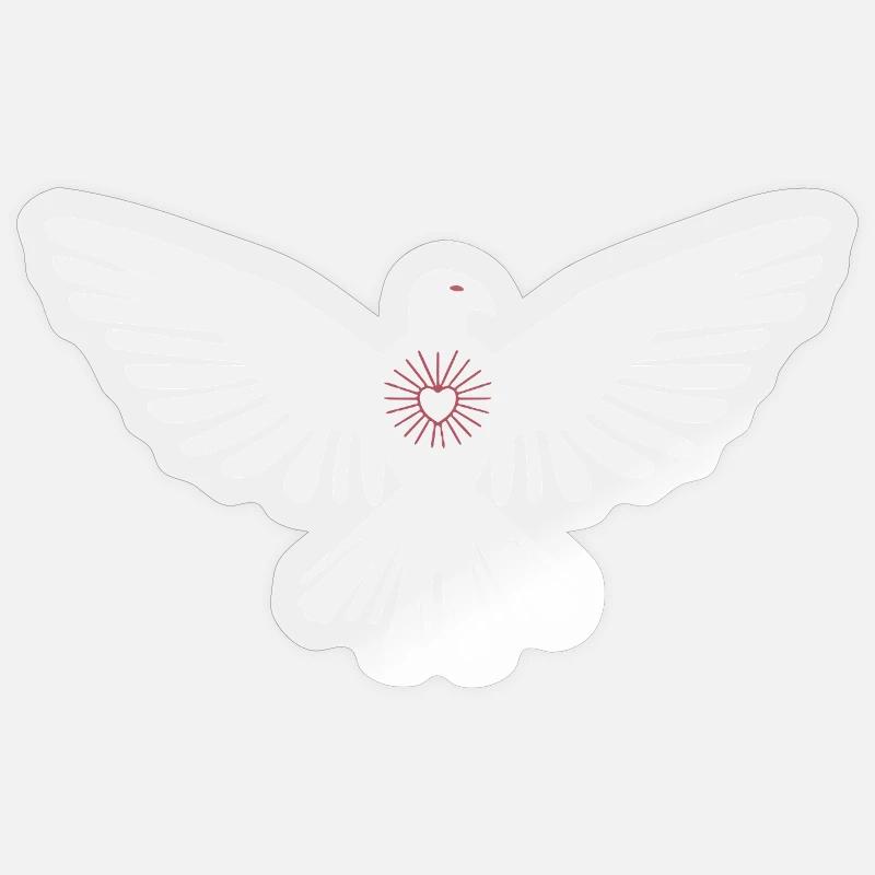 Gracious Dove - Sticker size S (10 x 10 cm) - transparent glossy