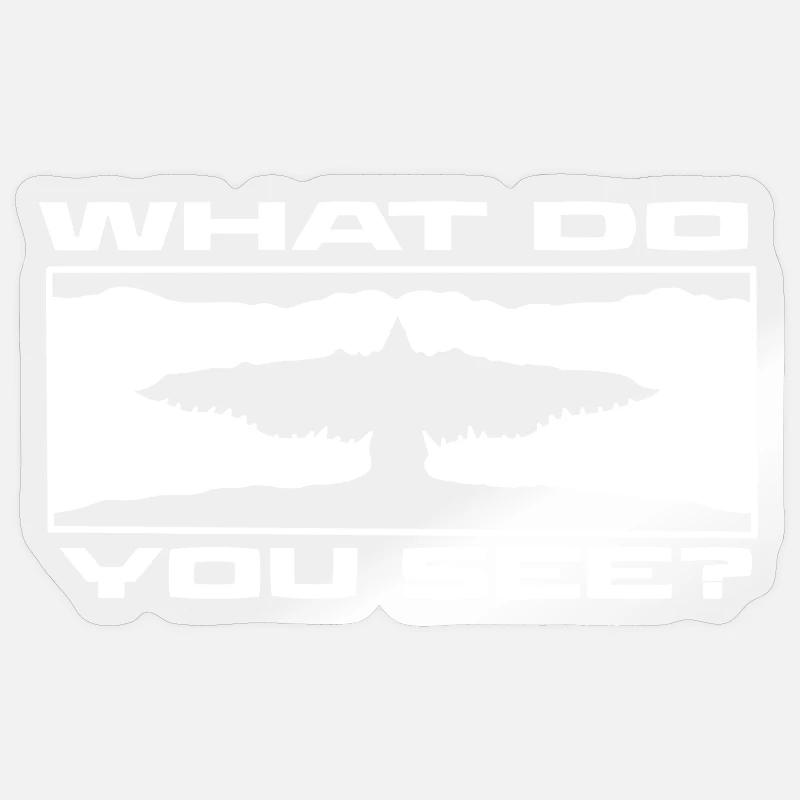 Was siehst du? Krokodil oder Adler? Sticker Größe S (10 x 10 cm)