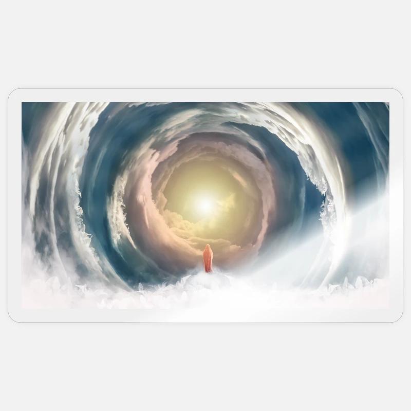 Faisceau de lumière céleste - Sticker taille S (10 x 10 cm) - brillant transparent
