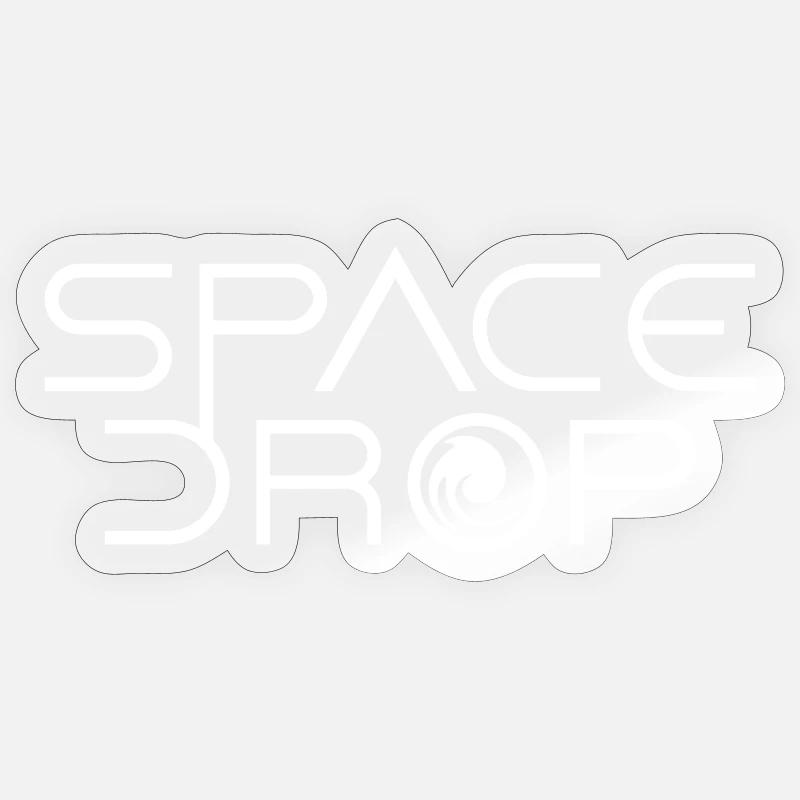 Space Drop - Sticker Größe S (10 x 10 cm) - Transparent glänzend