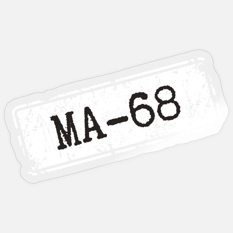 Mannheim 68 - Sticker taille S (10 x 10 cm) - brillant transparent