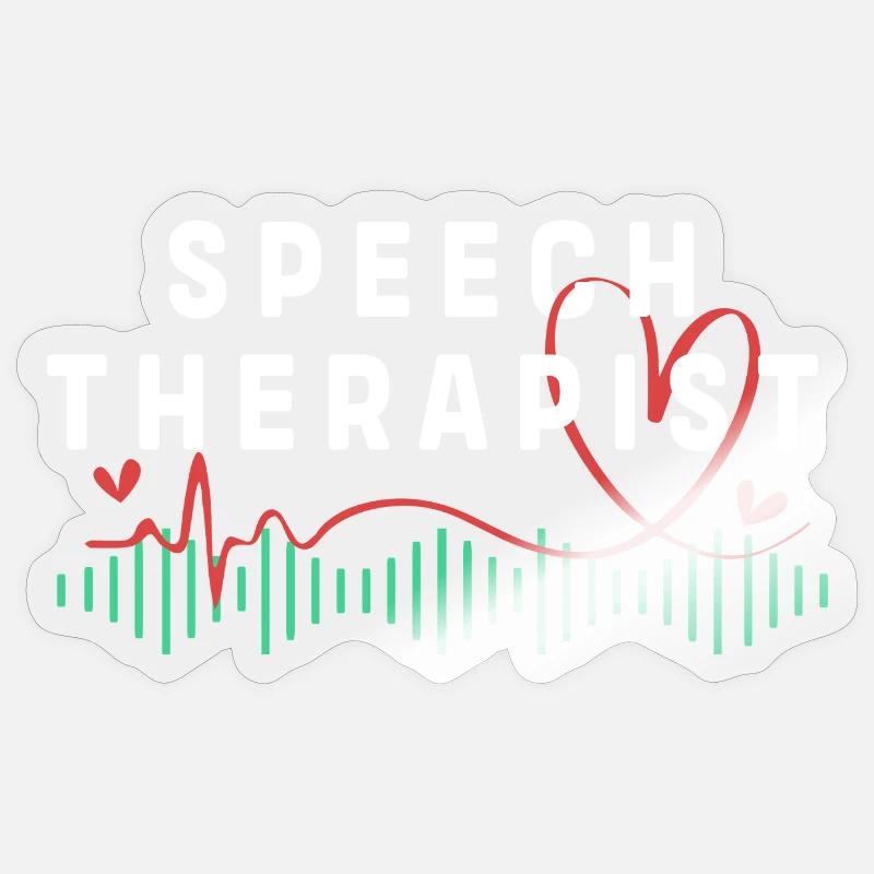 Sprachtherapeut Logopäde Logopädie - Sticker Größe S (10 x 10 cm) - Transparent glänzend