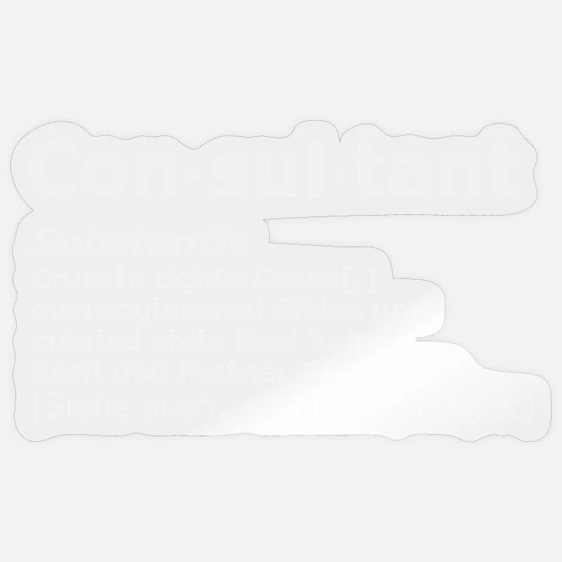 Définition drôle de consultant consultant - Sticker taille S (10 x 10 cm) - brillant transparent