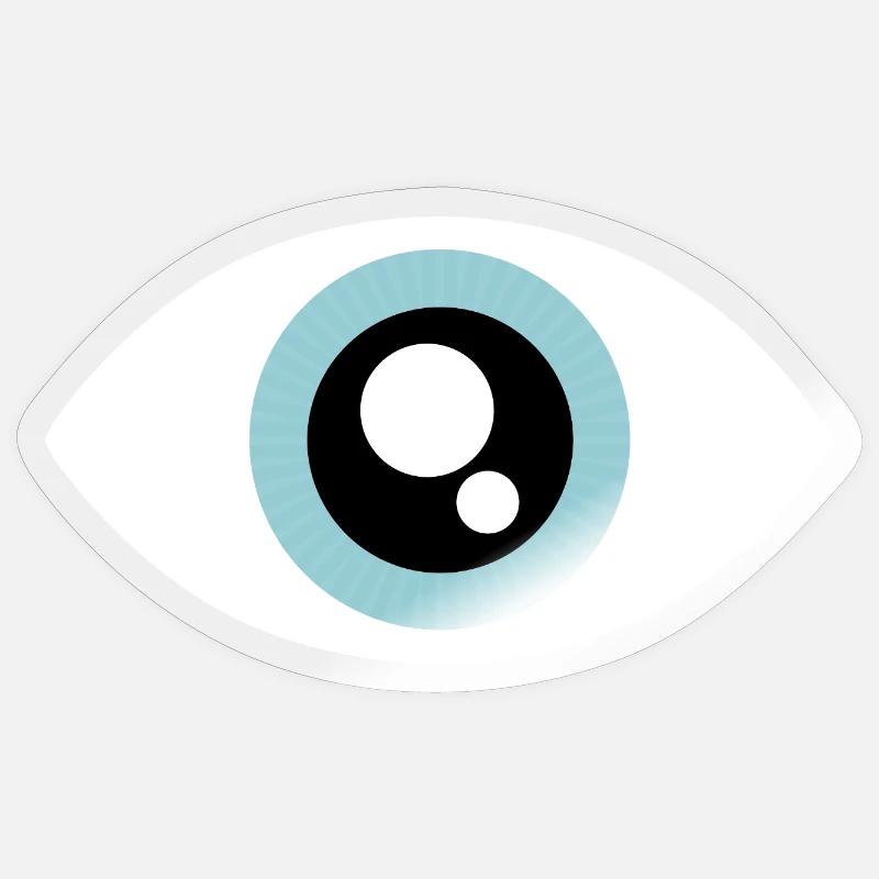 Aqua Eye Minimal Circle - Sticker taille S (10 x 10 cm) - brillant transparent