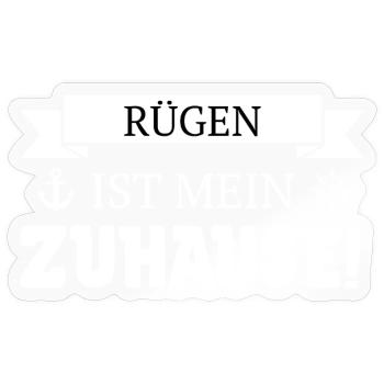 Island of Rügen, chalk cliffs & Baltic Sea - Küsten Design - Sticker size S (10 x 10 cm) - transparent glossy - Front
