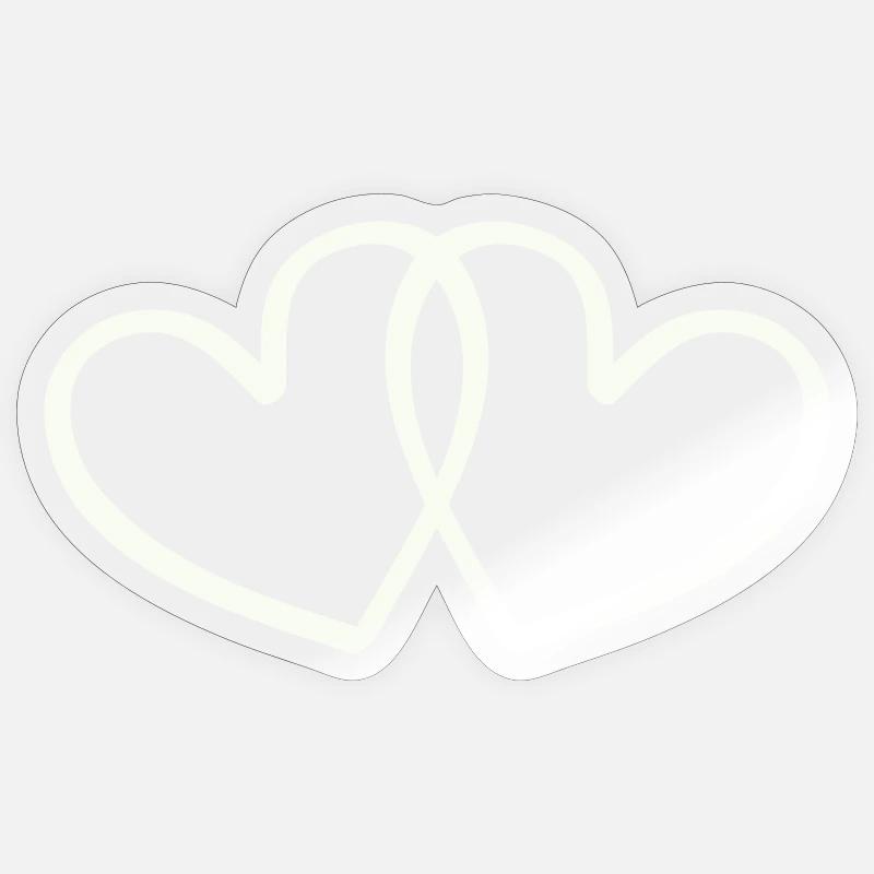Cœur - Sticker taille S (10 x 10 cm) - brillant transparent