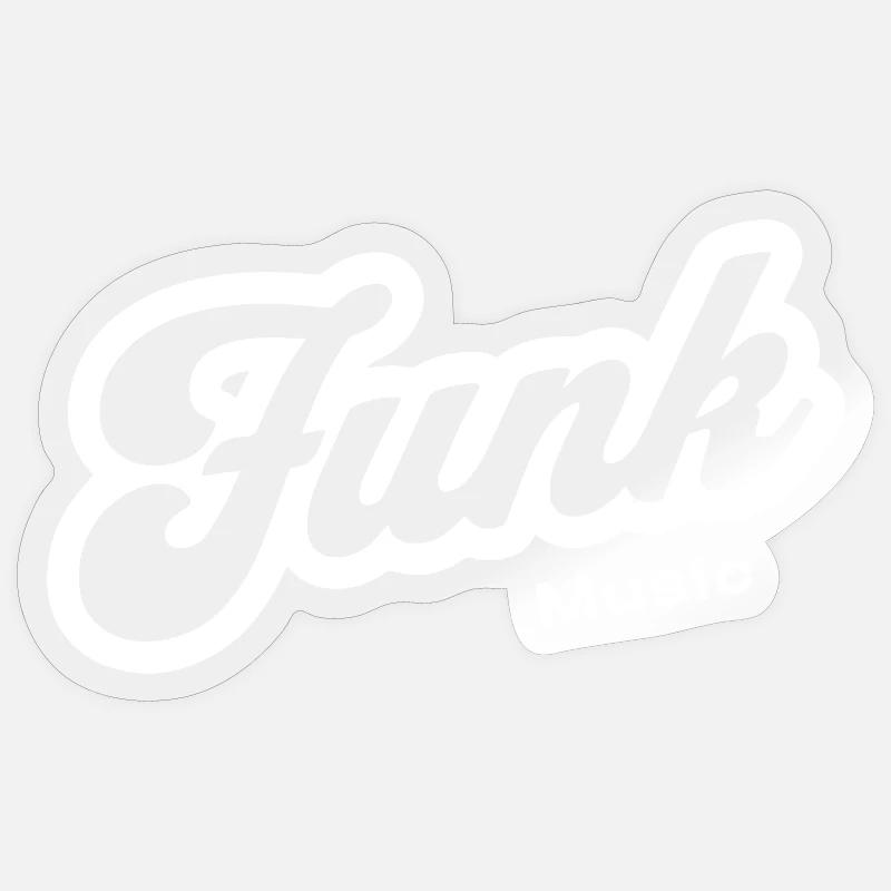 Funk Music Retro Script Logo Sticker size S (10 x 10 cm)