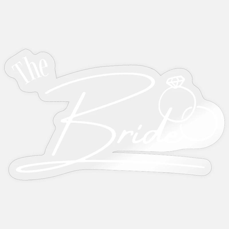 the bride - Sticker size S (10 x 10 cm) - transparent glossy