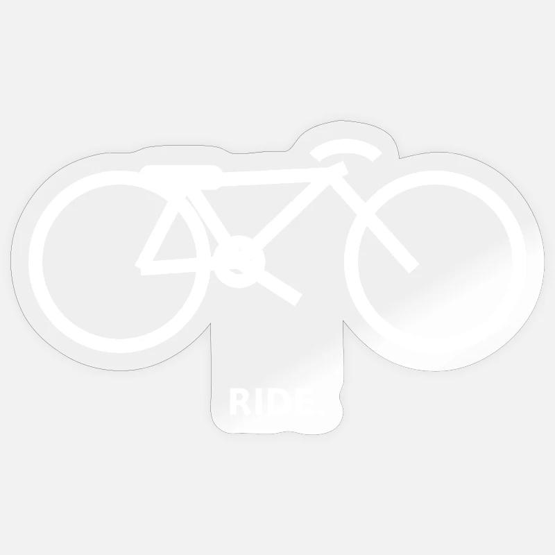 MONTE. – Conception minimale de vélo Sticker taille S (10 x 10 cm)