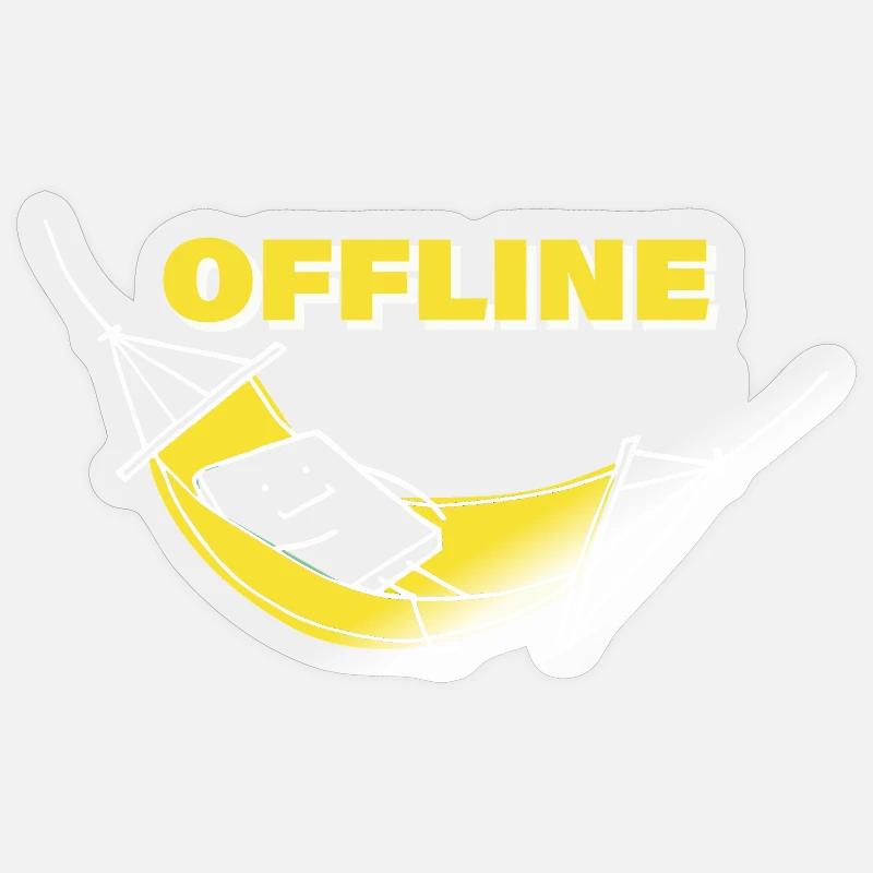 OFFLINE - Sticker Größe S (10 x 10 cm) - Transparent glänzend