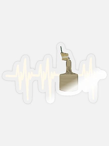 Heartbeat Pyro Cipolla - Sticker Größe S (10 x 10 cm) - Transparent glänzend